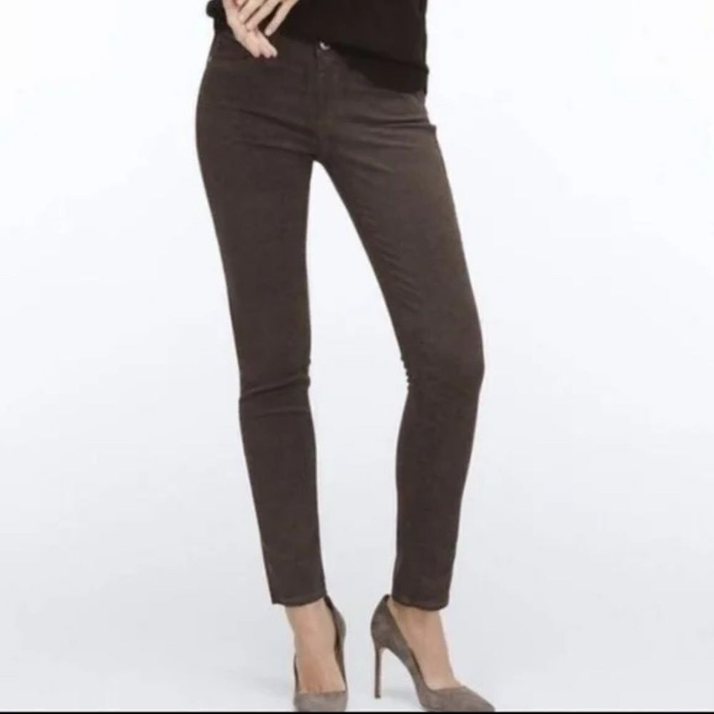 AG Adriano Goldschmied The Stilt Cigarette Leg Brown Pants Sz 29